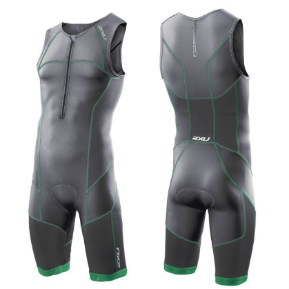 2XU LD core support trisuit heren 2014 MT2687d Charcoal/Mint green 2XUMT2687DCHGR